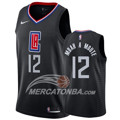 Maglia Los Angeles Clippers Luc Mbah a Moute Statement 2019 Nero